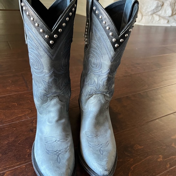 Y2K Studded Blue Western Cowboy Boots - Picture 5 of 6